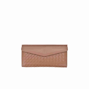 Weave Button Long Wallet